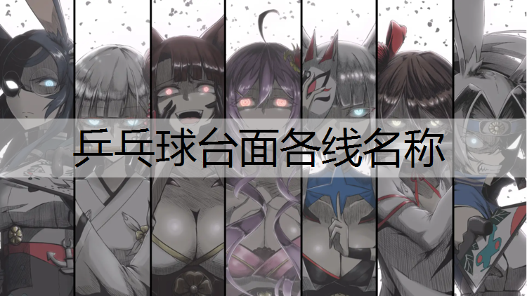 乒乓球台面各线名称